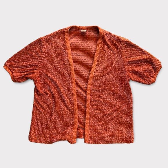 VTG 70s Jonathan Logan Ginger Brown Woven Midi Dress Cardigan Set USA Made 4/6 - Picture 6 of 10